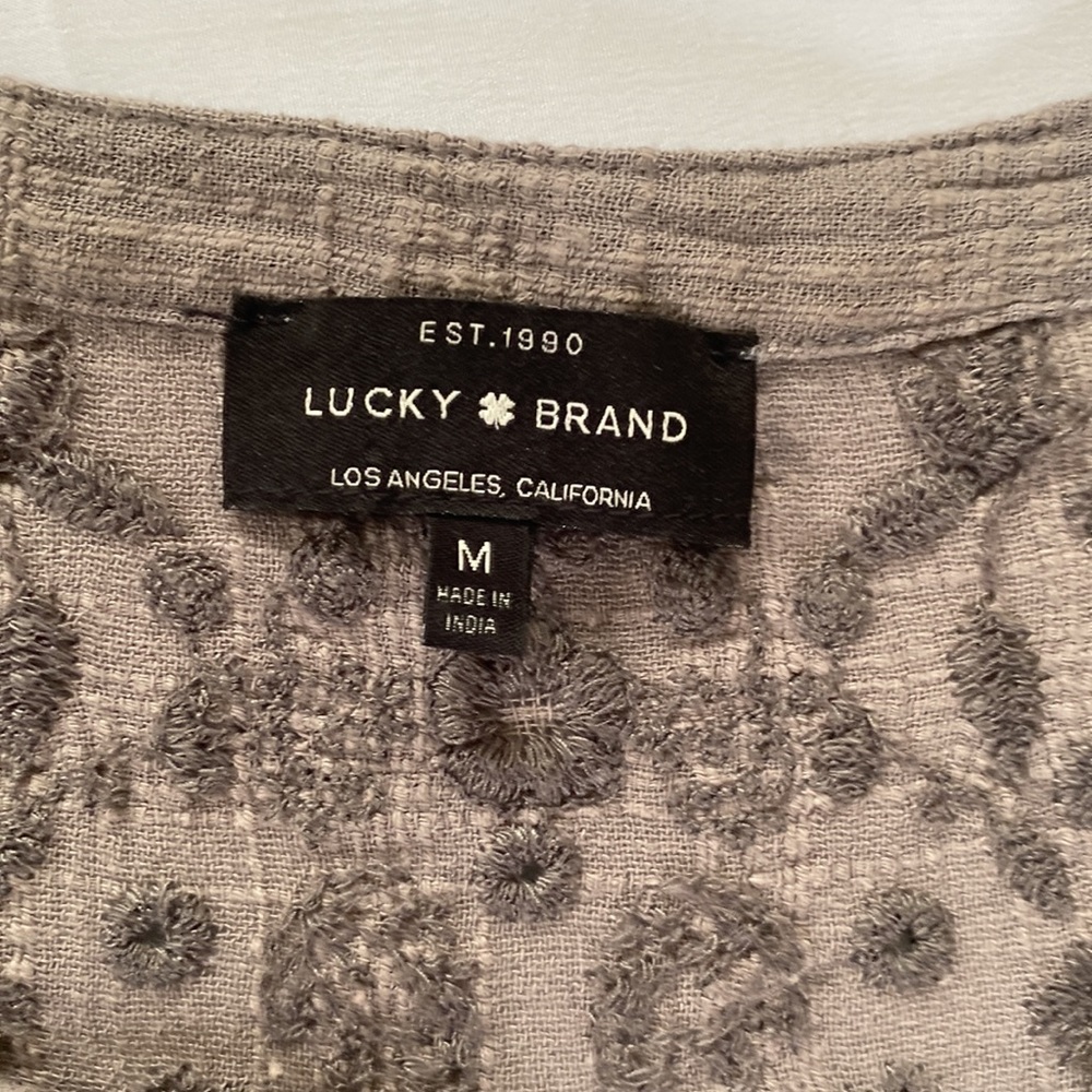 Lucky Brand grey top/tunic - Picture 7 of 13